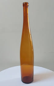 Amber colored glass bottle, Brown/Brown Glass/Glass - Sold