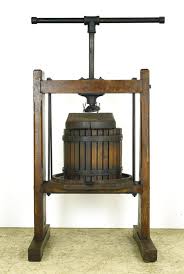 Antique Wood & Steel Wine Fruit Press | Olde Good Things