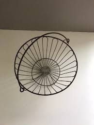 Vintage Distressed Metal Egg Basket - Etsy