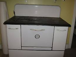 George Washington porcelain antique wood cook stove | #477584842