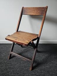 Vintage Antique Wooden Slats Folding Chair | eBay