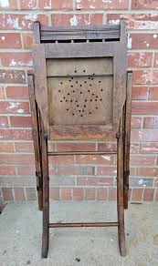 Vintage Wooden Folding Chair Solid Oak Spindle Back Decorative Seat #1 | eBay