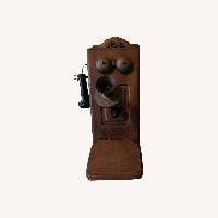Antique Early 1900 Wall Telephone - AptDeco