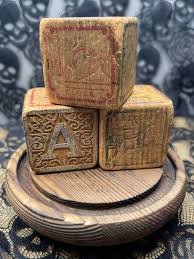 Vintage Kids Wooden Block Display/ Vintage Display - Etsy