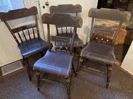 Sold at Auction: Four painted chairs