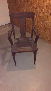Vintage Wooden Chair With Leather Seat