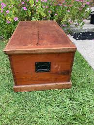 Pine and oak Sea Chest ca. 1900. used on 1937 Lunenburg Schooner Harry W. Adams | eBay Australia