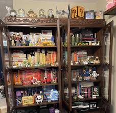 My chaotic new bookshelves for books and my knick knacks ...