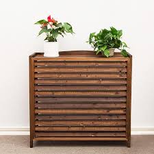 Air Conditioner Conditioner Wooden Screen Louvered Ac ...