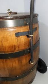 Vintage Santiq Oak Barrel Cooler On Wheels With Handle ...
