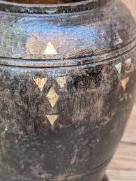 Jar Made From Wood Africa With Mother of Pearl Triangles 1950 to 1960 - Etsy New Zealand