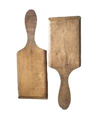 Butter Paddles (Pats) Wooden Antique 9" Long 3" Wide Ridged ...