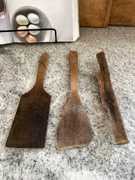 Antique Wooden Spatula, Wood Butter Spatula, Antique Butter ...