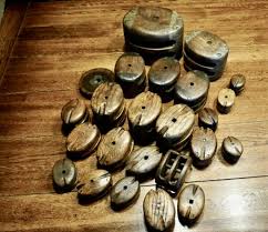 Vintage Oak and Ash Ships Blocks, 1990s, Set of 24 for sale ...