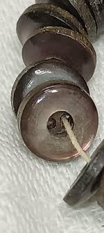 Antique Diminutive Abalone Buttons, 2 Hole Round Eye, 30pc ...