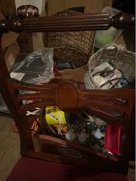 Asley furniture imitation leather couch with two recliners, arm rest storage and center console. Lights and charging ports work. Left side arm rests are worn. Paid $1600 two years ago. Changed our