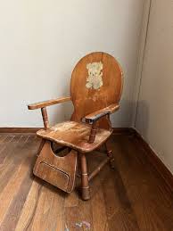 1950's Vintage Child High Chair Maple Wood | eBay