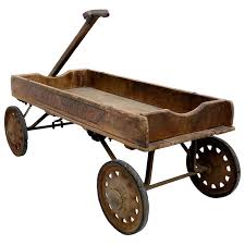 Antique Wooden Wagon Red Racer American 1930s Original Condition at 1stDibs | red racer wagon, vintage wagon, vintage wooden wagon