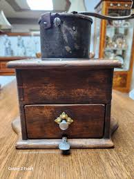 Rare Antique Baroque Cylindrical Hopper Coffee Mill. Ca ...