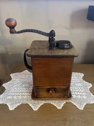 Antique Coffee Grinder Cast Iron & Wood | eBay