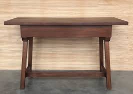 Early 20th Spanisht Walnut Country Farm Desk with Two ...