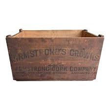 Antique Wood Box Armstrong's Crowns Lancaster PA New Orange | eBay