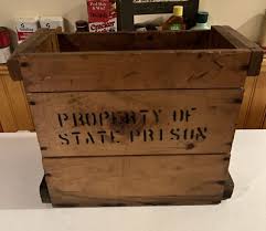 Vintage NH State Prison Wood Inmate Property Box Jail Crate | eBay