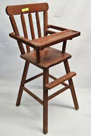 Sold at Auction: 26" MAPLE DOLL HIGHCHAIR