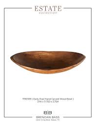 Early Oval Hand Carved Wood Bowl For Sale at 1stDibs
