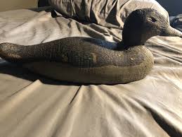 Antique Wooden Duck Decoy with Glass Eye | eBay