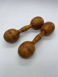 Antique Wooden 1lb Barbells - Etsy