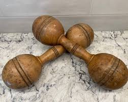 Antique Barbells, Early 1900s Wooden Barbells - Etsy