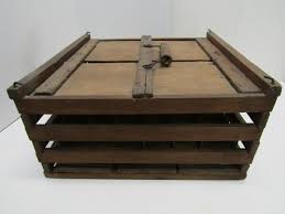 OLD VINTAGE WOOD-WOODEN FARM EGG CRATE BOX CRATE HUMPTY ...
