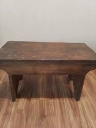 Primitive Early American Wooden Stool Bootjack Ends Rustic ...
