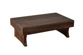 Wood Step Stool, Portable Rectangle Bed Stool, Small Step ...