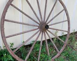 Antique Wagon Wheel, Studebaker Buggy Wheel, Authentic Metal and Wood Wheel, Iron Works, Wall Hanging, Yard Art, Farm ,industrial - Etsy Canada