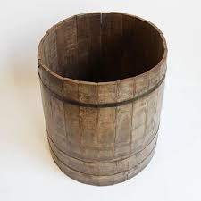 Old Indian Wood Barrel | Chairish