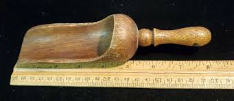 VTG ANTIQUE (?) SOLID WOOD 8" GRAIN SCOOP EXCELLENT ...