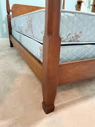 Solid Maple Four Poster Full Size Bed ~ SEARS ~ Imperial Elite Full Size Mattress & Boxspring Included | EstateSales.org