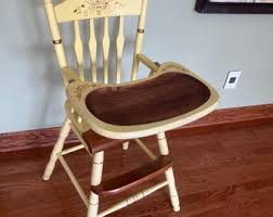 Professionally Painted, Vintage Wooden High Chair, Jenny ...