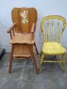 Wood children's high chair ,wood chair - Lil Dusty Online ...