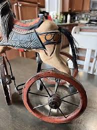 1950's Wooden Hand Painted Horse Tricycle | eBay