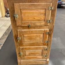 Antique Wooden Ice Box Chest - Refrigerator - 1890s - Large ...
