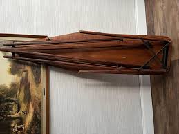 Antique Rustic Hand Crafted Collapsible Wooden Ironing Board Table at 1stDibs | antique ironing board, antique wooden ironing board, old wooden ironing board value