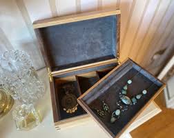 Jewellery Box - Handmade Oak and Walnut Wooden Keepsake Case ...