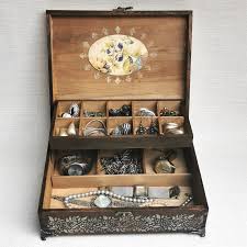 Large Wooden Jewelry Box, Elegant Big Organizer With ...