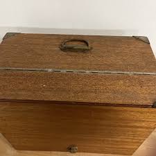 Antique Vintage “Bullseye Box” Wooden Box - Storage Chest ...