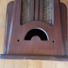 Vintage tube radio wood cabinet frame for decoration or ...