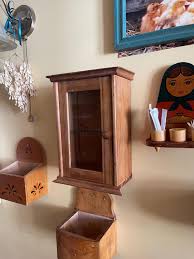 Antique Wooden Wall Cabinet With Mirror, Vintage Medicine Cupboard, Bathroom Storage, Apothecary Cabinet, Drawer Storage, Rustic Decor - Etsy