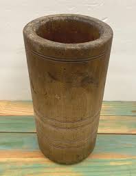 Antique Early Primitive Wooden Wood Mortar 8.5” Tall 4.5 ...